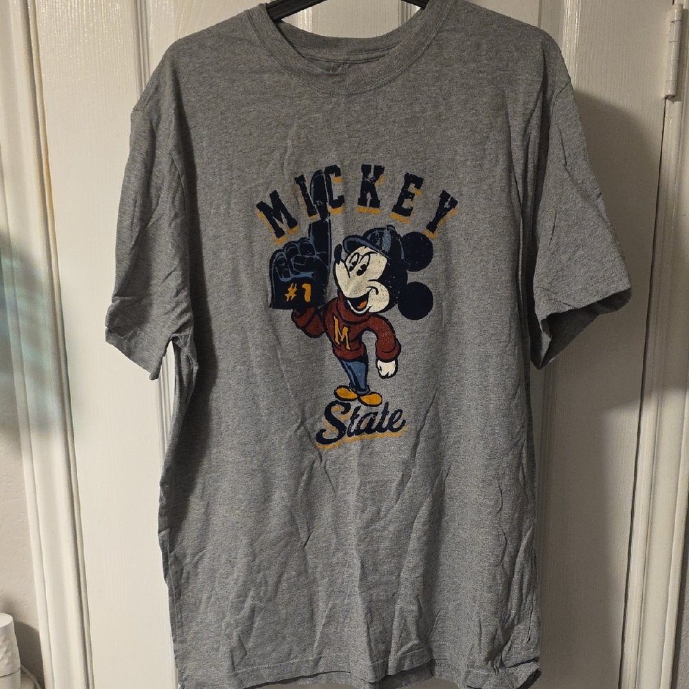 Disney Gray Mickey State Short Sleeve Tee